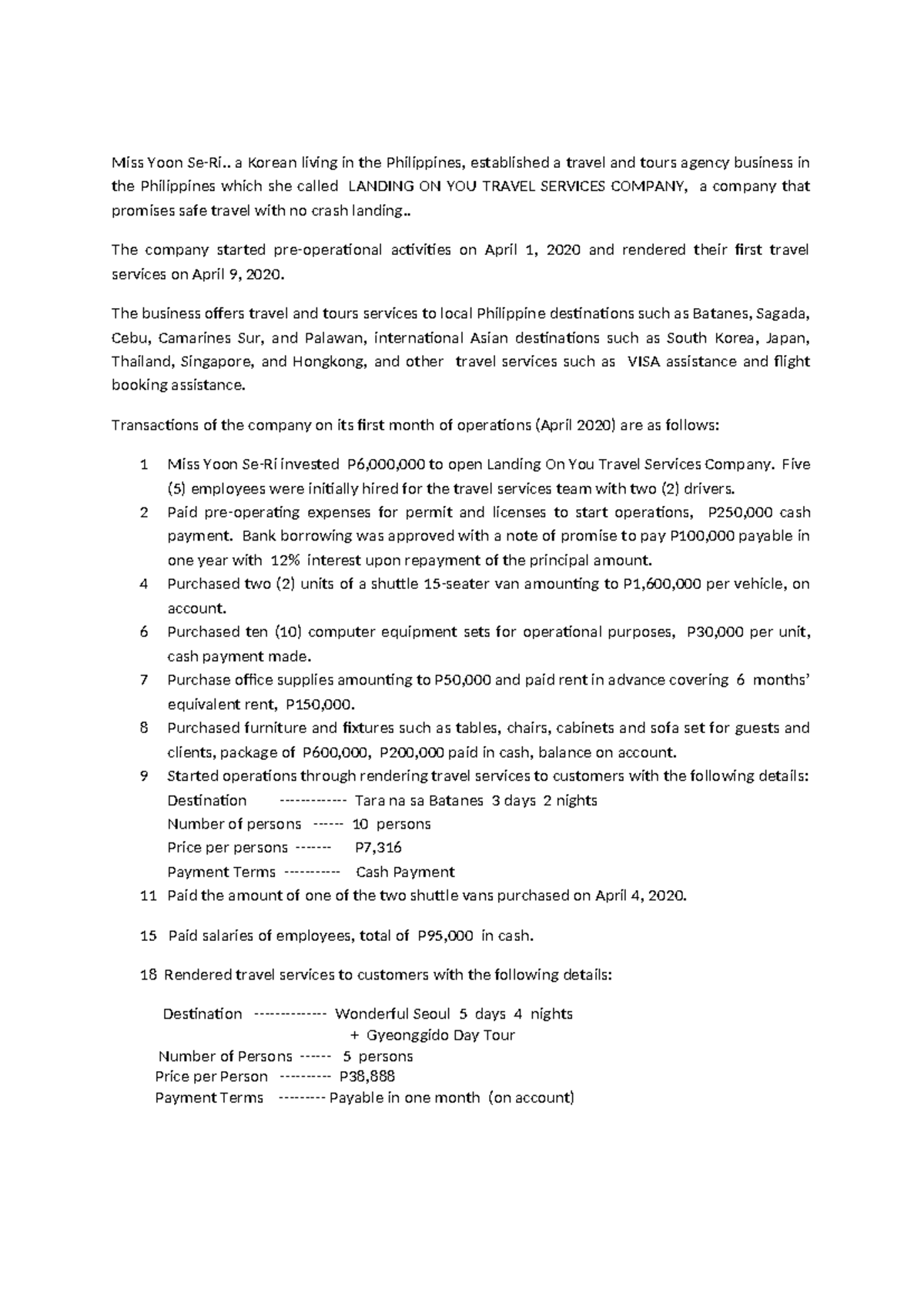 4 QUIZ 1 MID Miss Yoon SeRi.. a Korean living in the Philippines