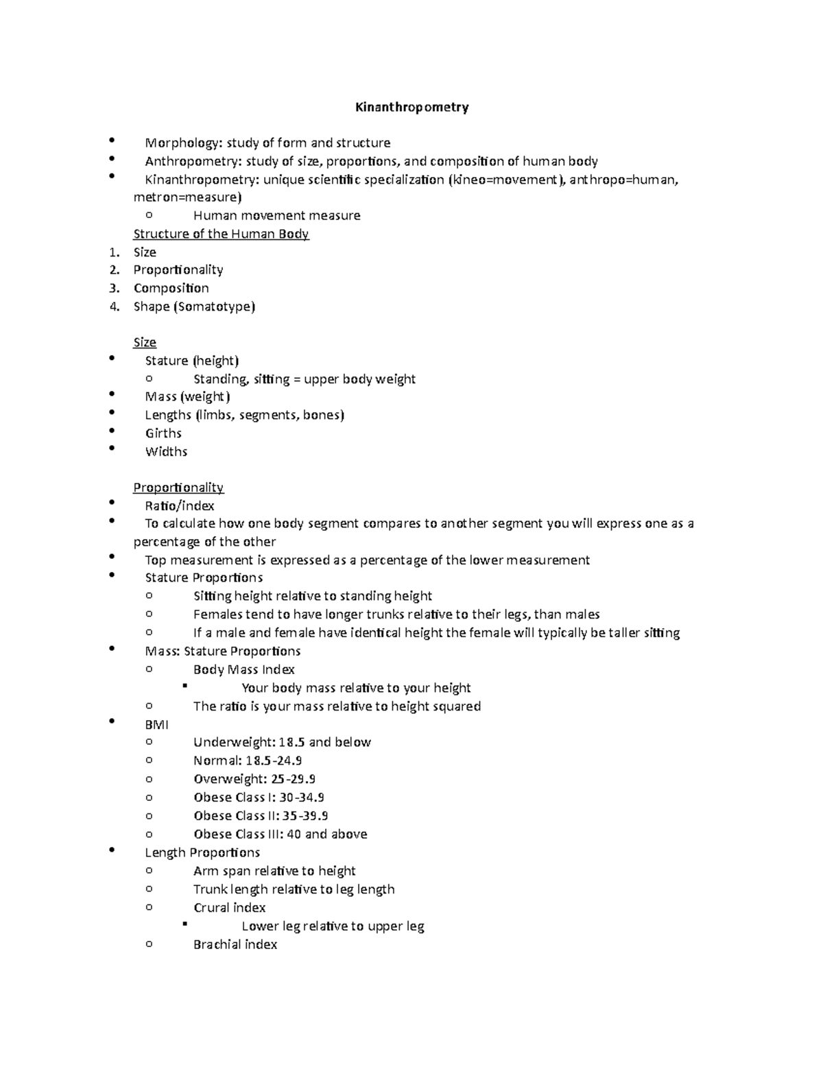 Anthrolaskdjfal;skdfj - Kinanthropometry Morphology: study of form and ...