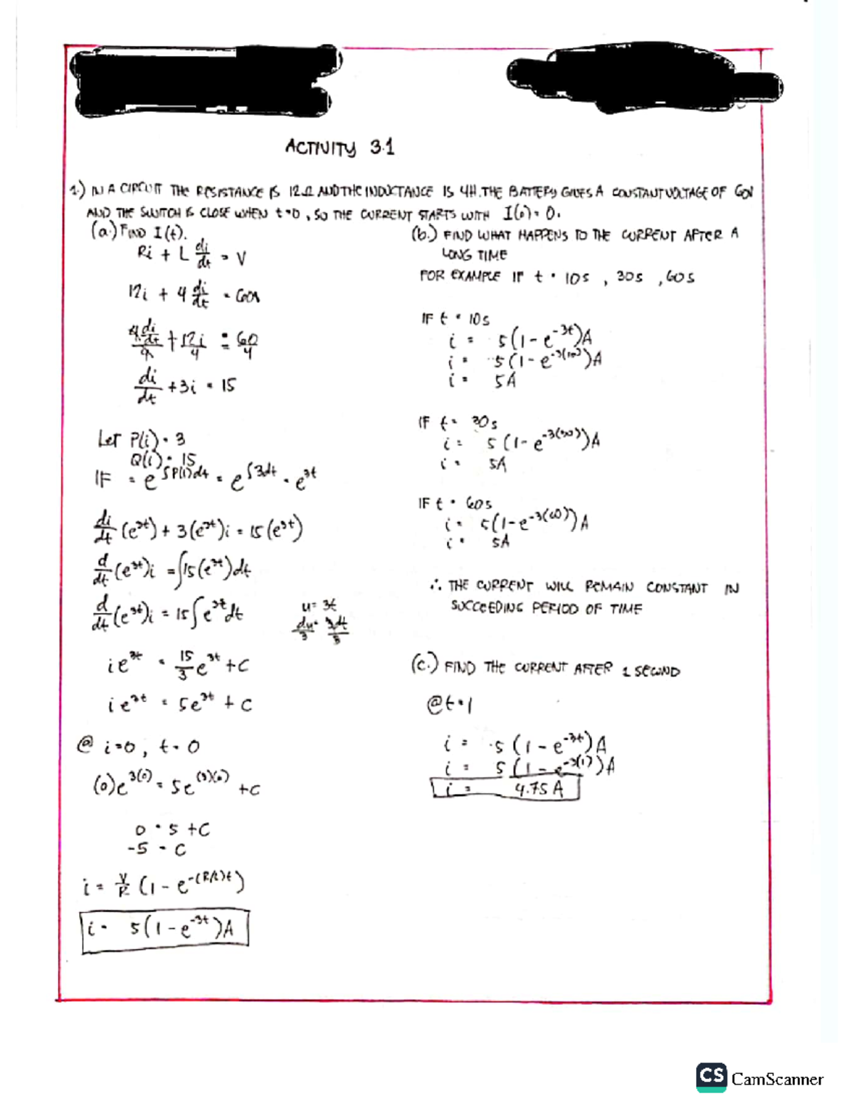 Differential Equations - Learning Activity 3 - Mechanical Engineering ...