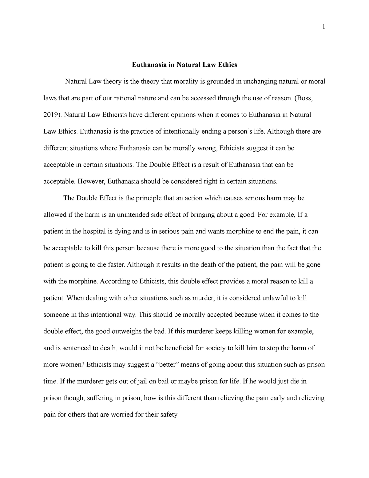 what is natural law ethics essay