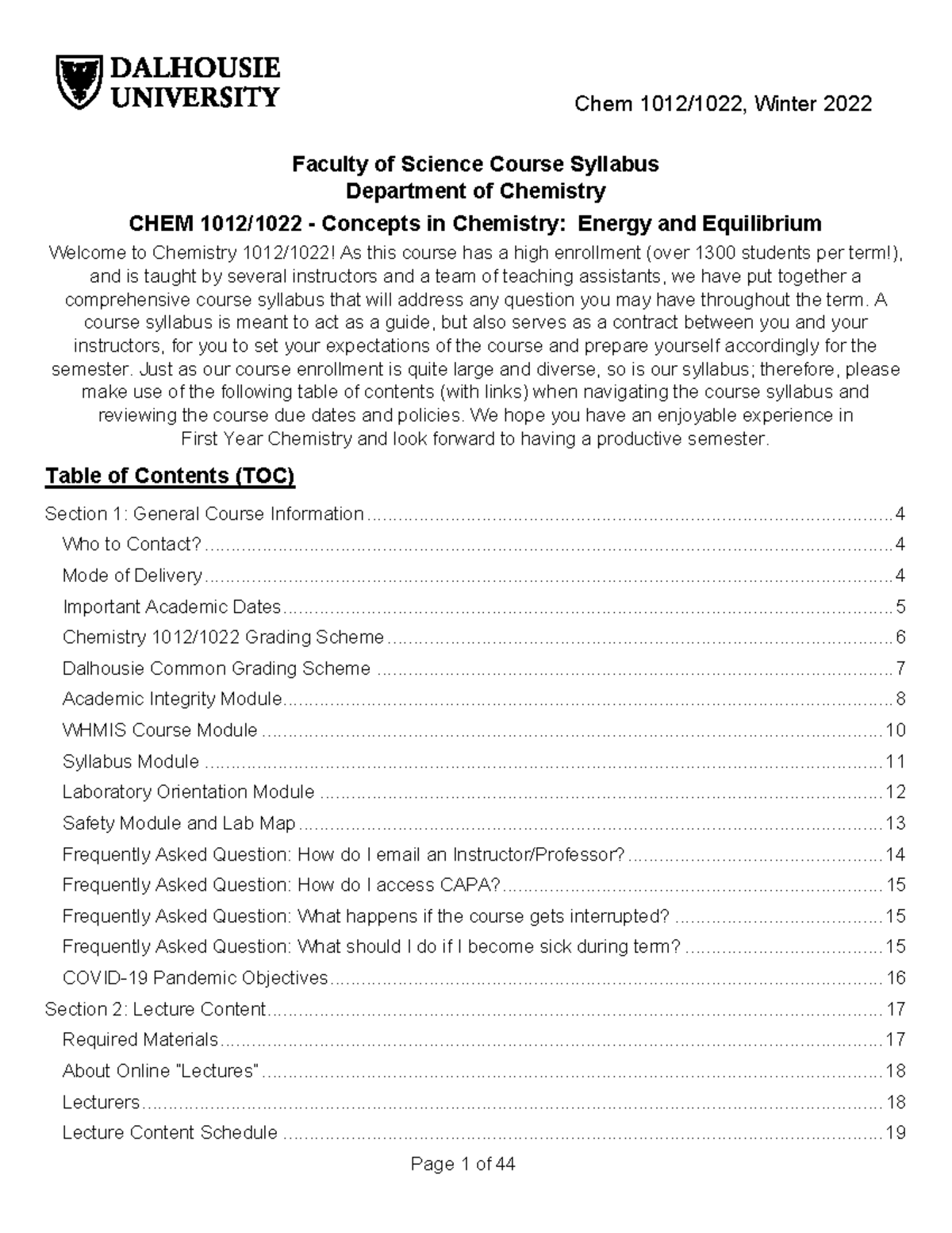 Chem 1012-1022 Course Syllabus Winter 2022 Final - Page 1 Of 44 Faculty ...