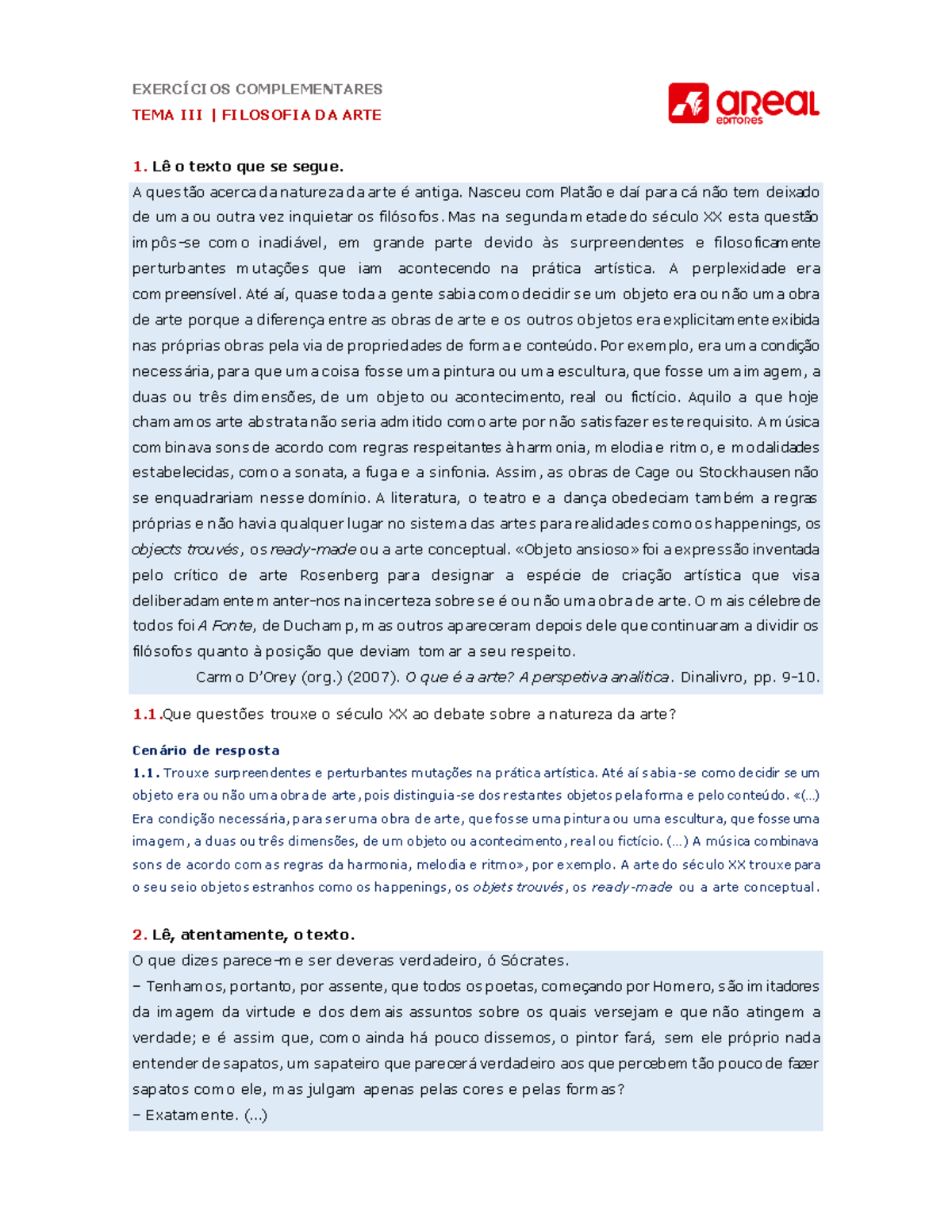 Ae Pf1122 Exercicios Complementares Tema3 - TEMA III | FILOSOFIA DA ...