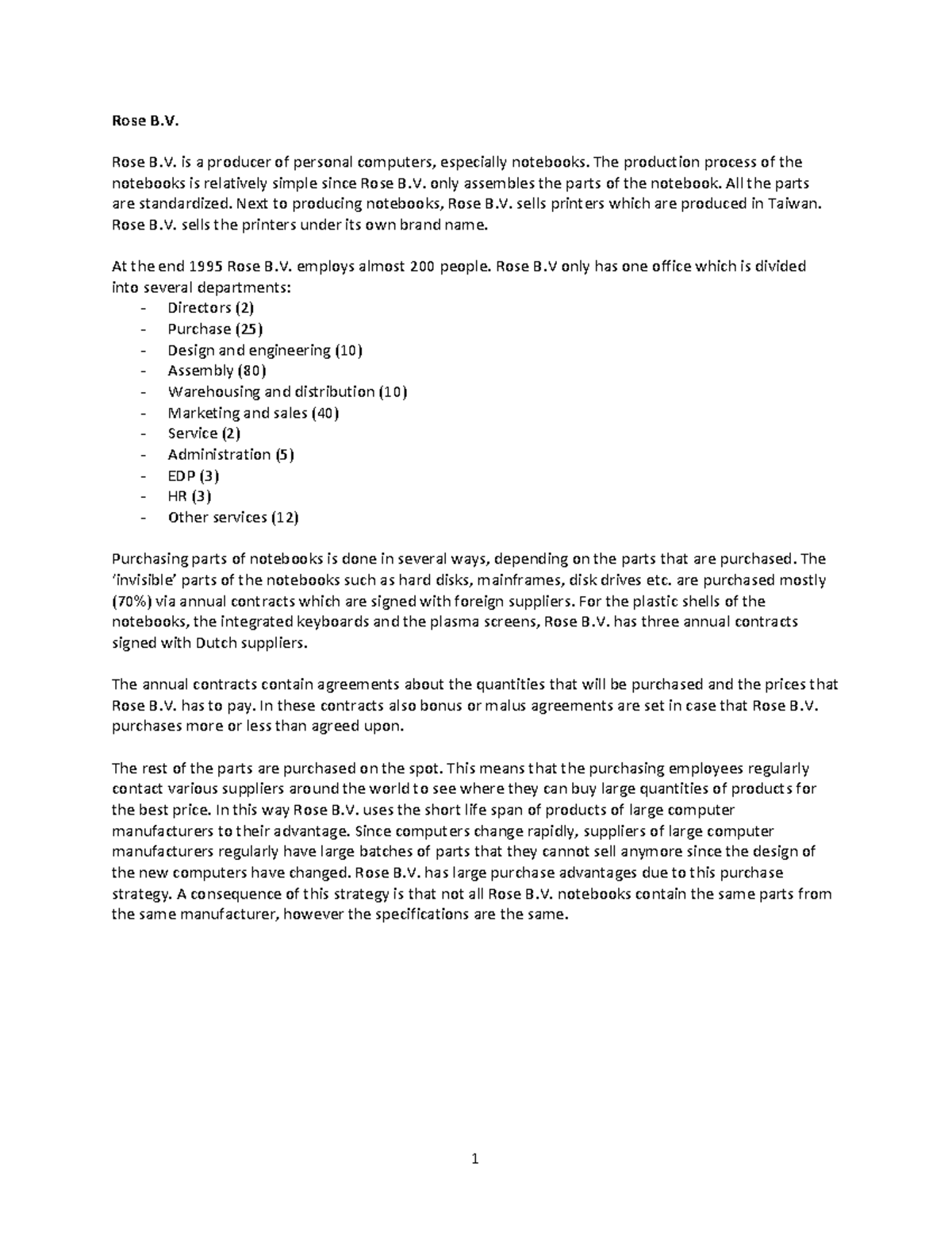 Case Rose NEW edition 2021 Auditing Studeersnel