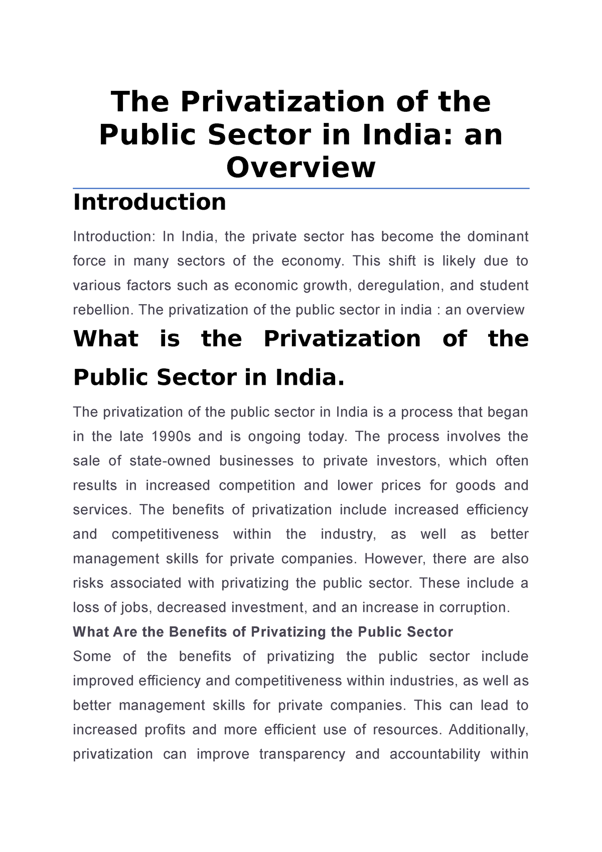 the-privatization-of-the-public-sector-in-india-an-overview-the