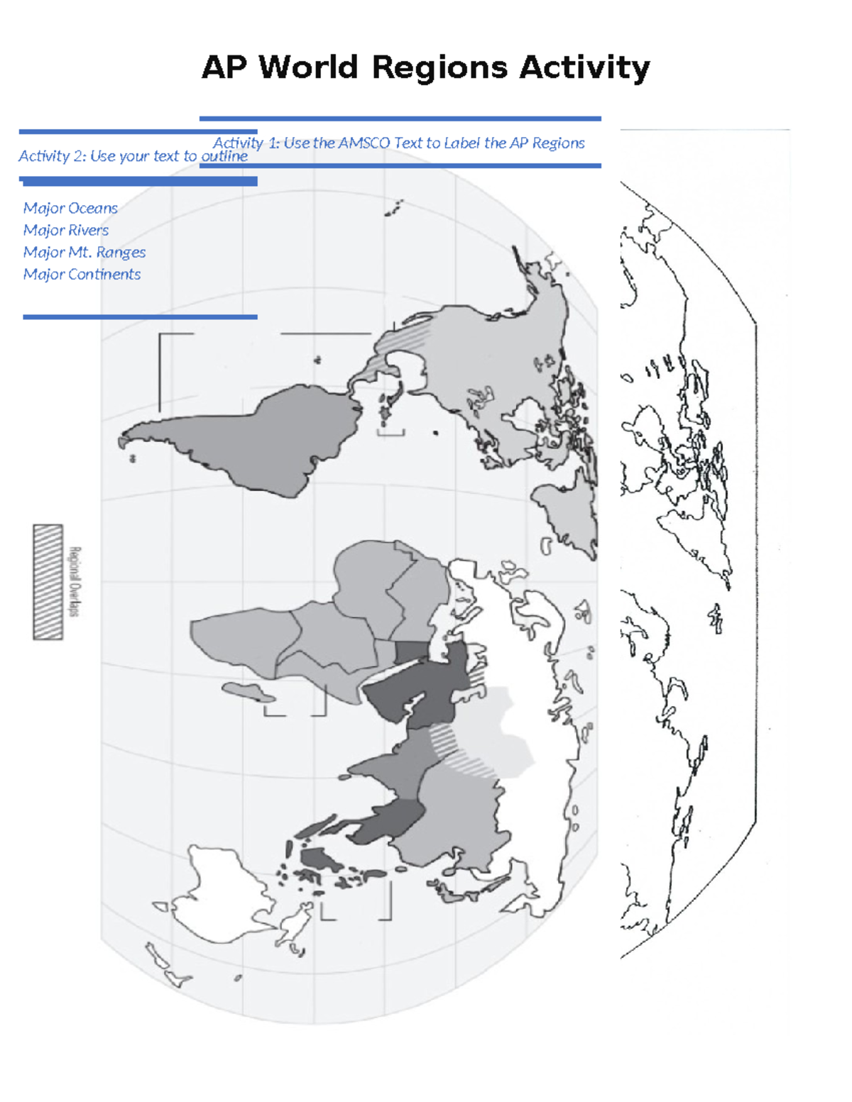 AP+Regions+Map+Activities - Activity 3: Travels Activity 1: Use the ...