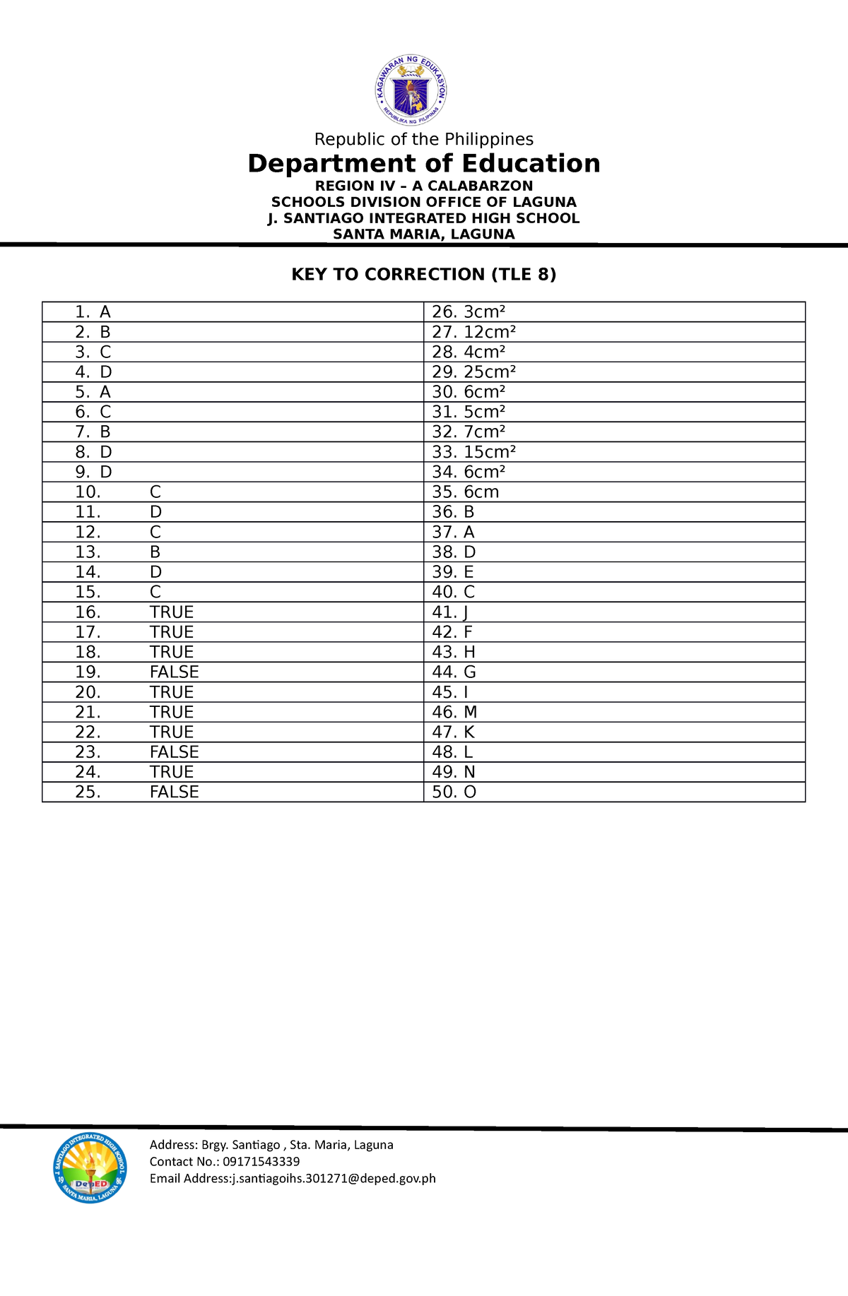 2. Answer KEY- TLE 8- AGRI CROP - Republic Of The Philippines ...