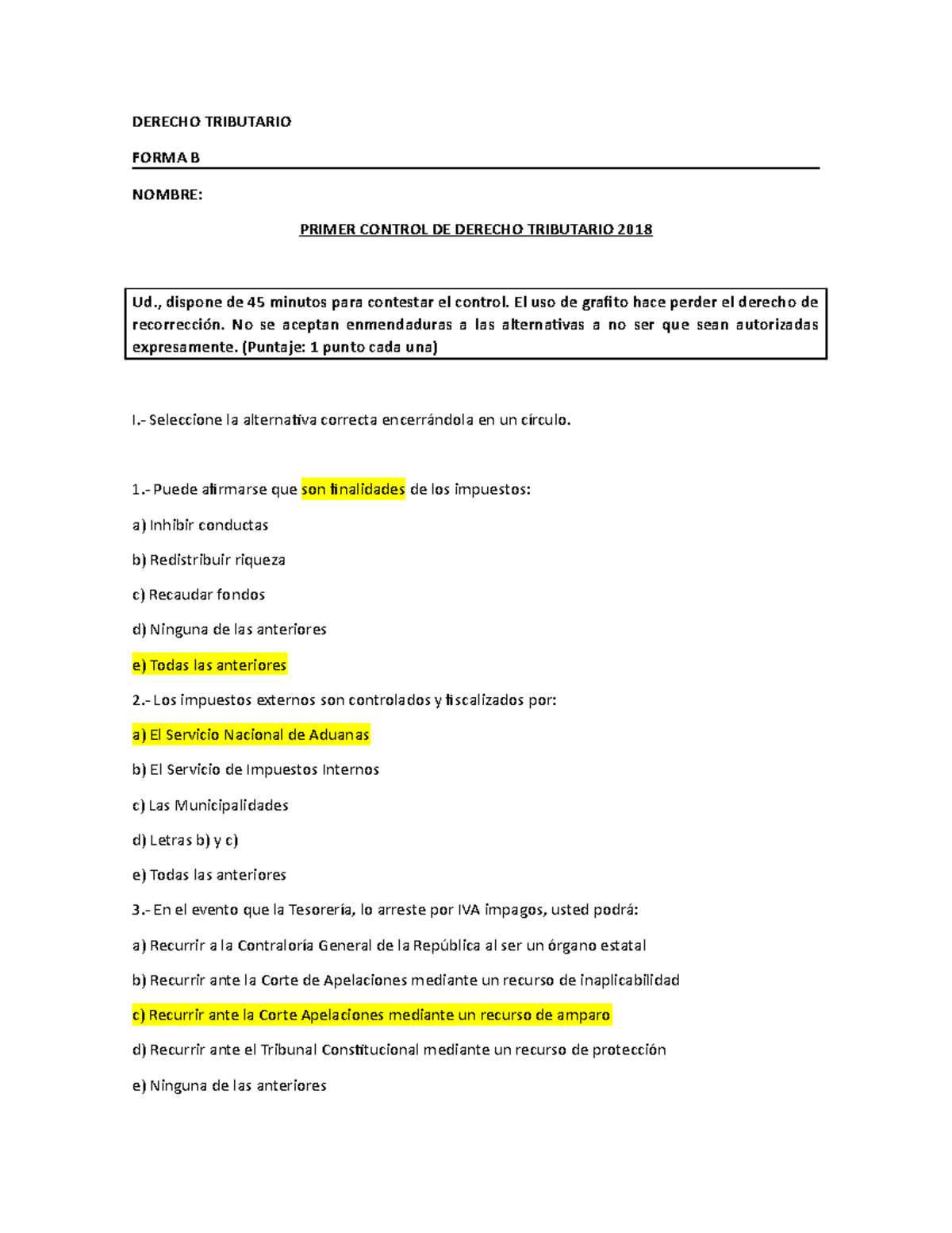 Examen De Muestra/práctica 2019, Preguntas Y Respuestas - DERECHO ...