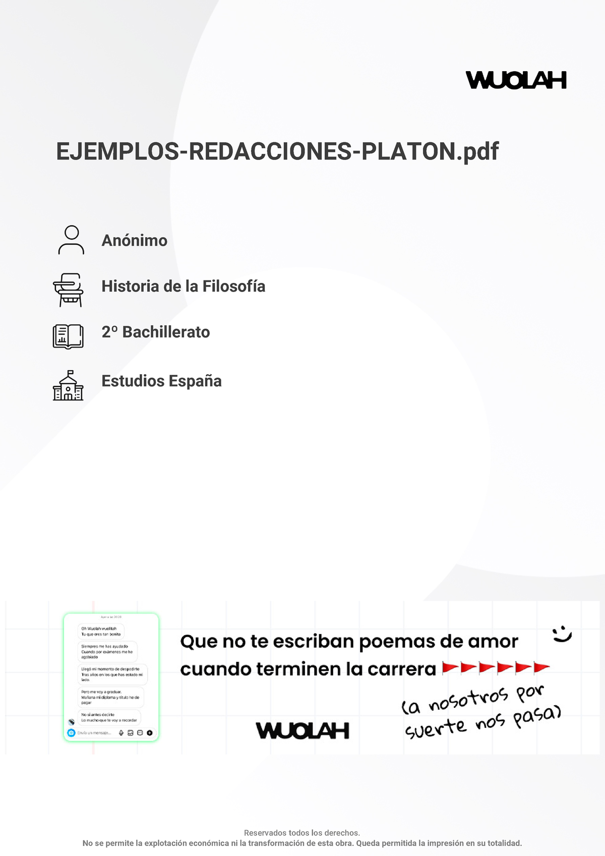 Wuolah free Ejemplos Redacciones Platon EJEMPLOS REDACCIONES