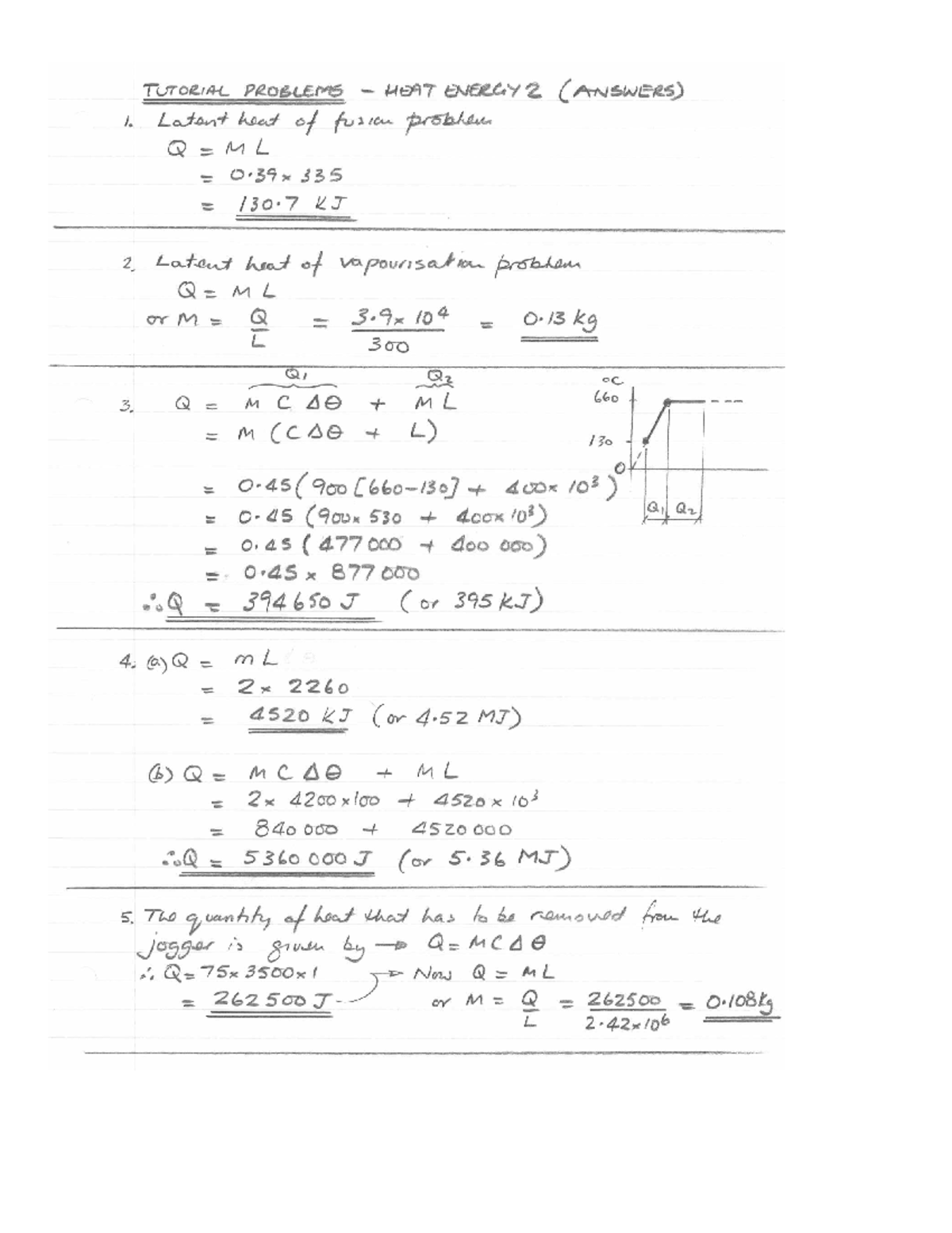 Heat Energy Answers - Studocu