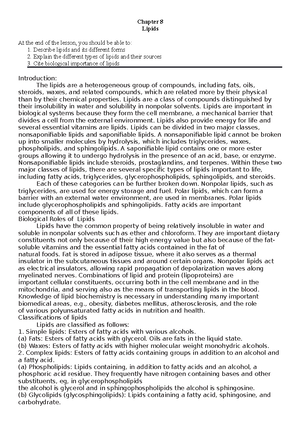 Chapter+5+Carbohydrates - Chapter 5 CARBOHYDRATES At the end of the ...
