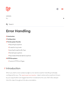 Rendering Exceptions - Diving Laravel