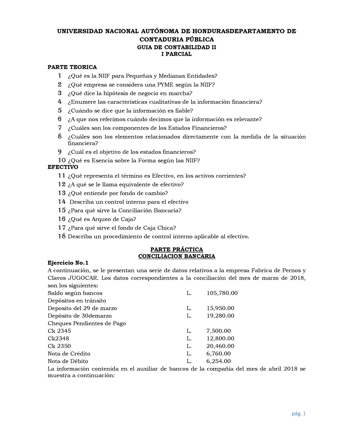 GUIA Primer Parcial II Periodo 2020 - UNIVERSIDAD NACIONAL AUTÓNOMA DE ...