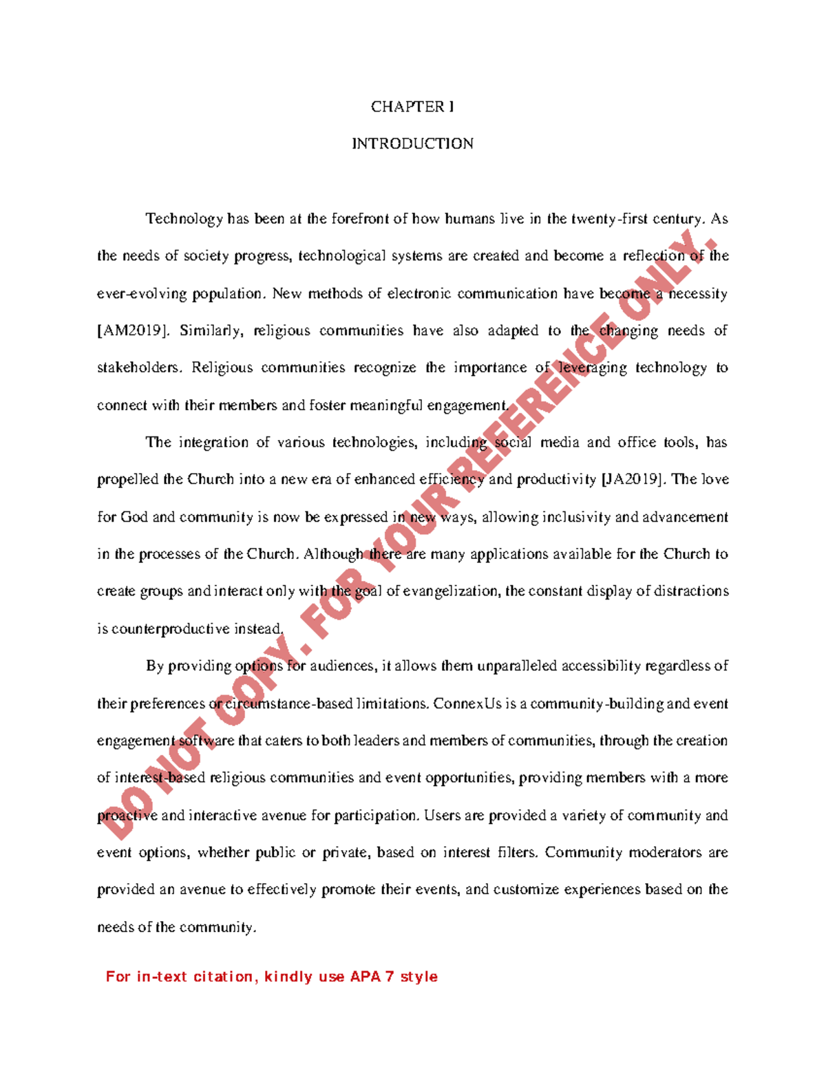 Chapter-I-Connex Us Example Content For Reference - CHAPTER I ...