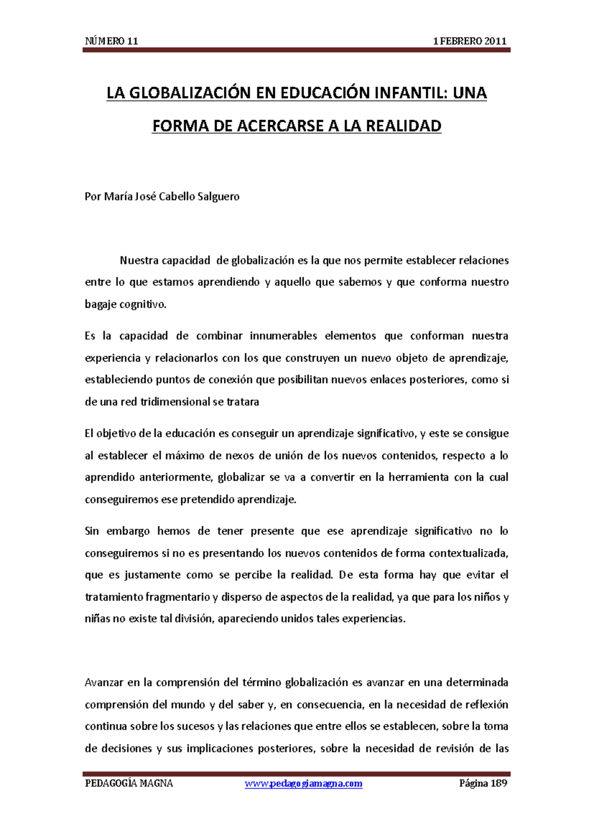 Dialnet-La Globalizacion En Educacion Infantil-3629184 - LA ...