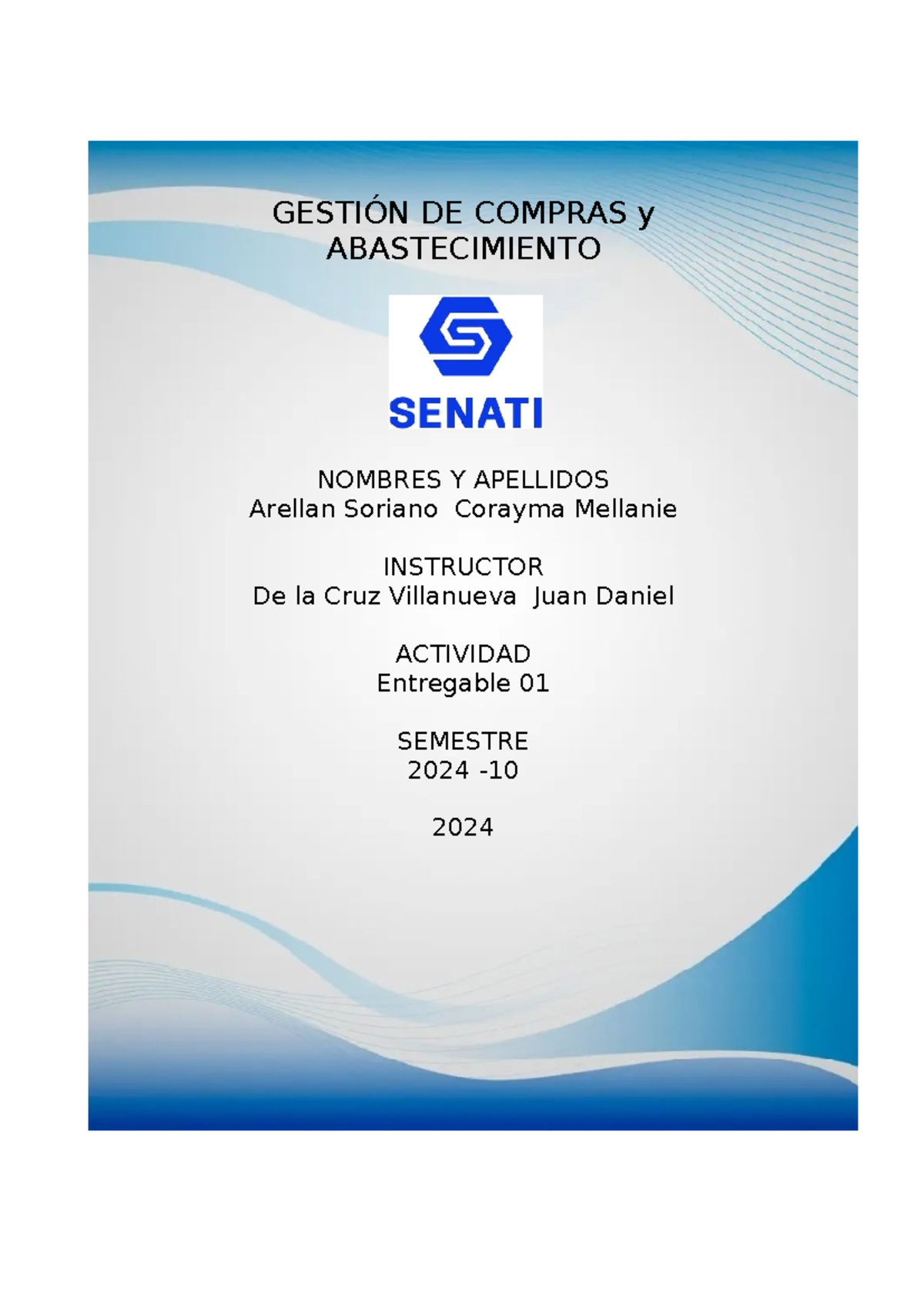 Entregable 1- Gestión DE COMP. Y ABASTECIMIENTO - GESTIÓN DE COMPRAS y ...