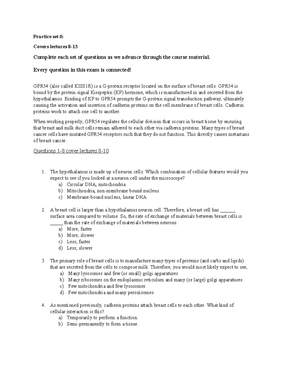 Practice set 6 lecs 8-13 - Practice set 6: Covers lectures 8- Complete ...