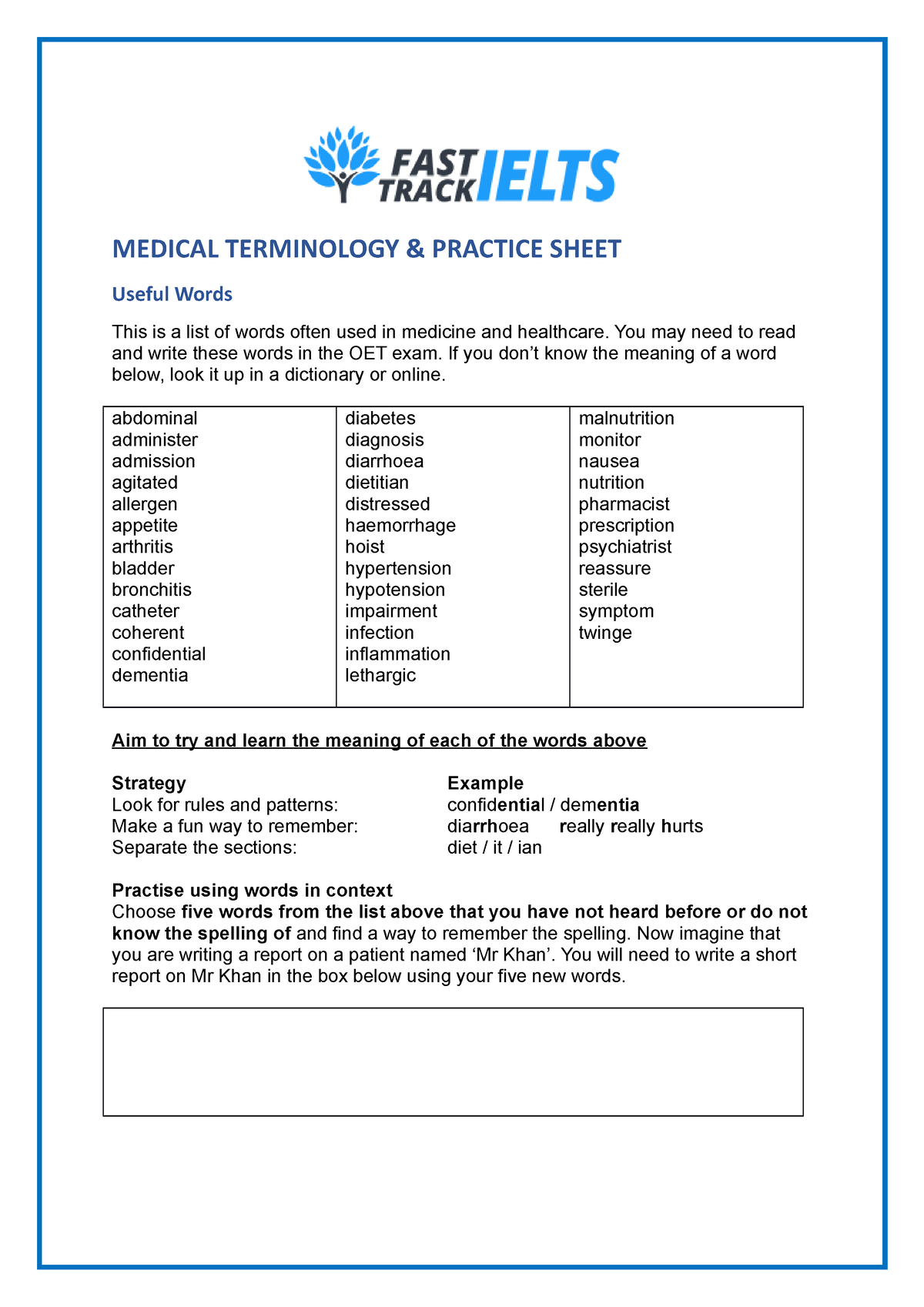 assignment 6 chapter homework medical terminology