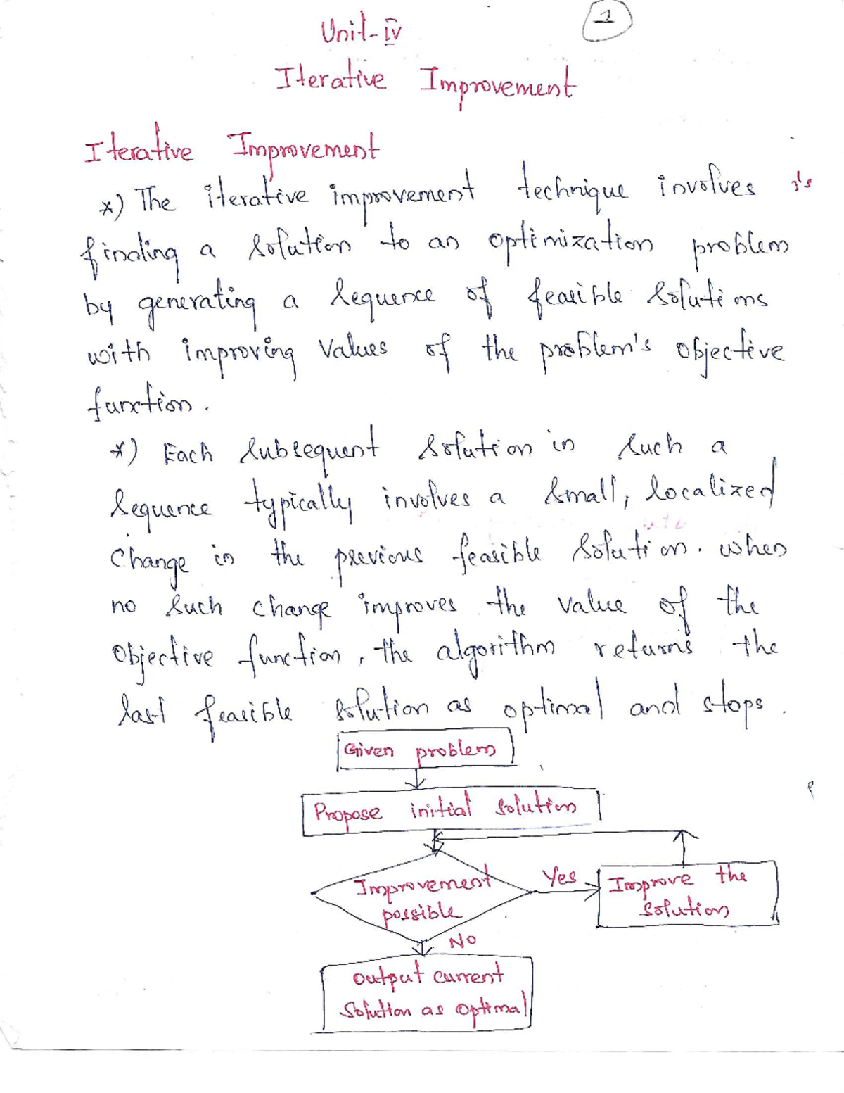 117591 - this is notes - 1 Iterative Improvement Iterative Improvement ...