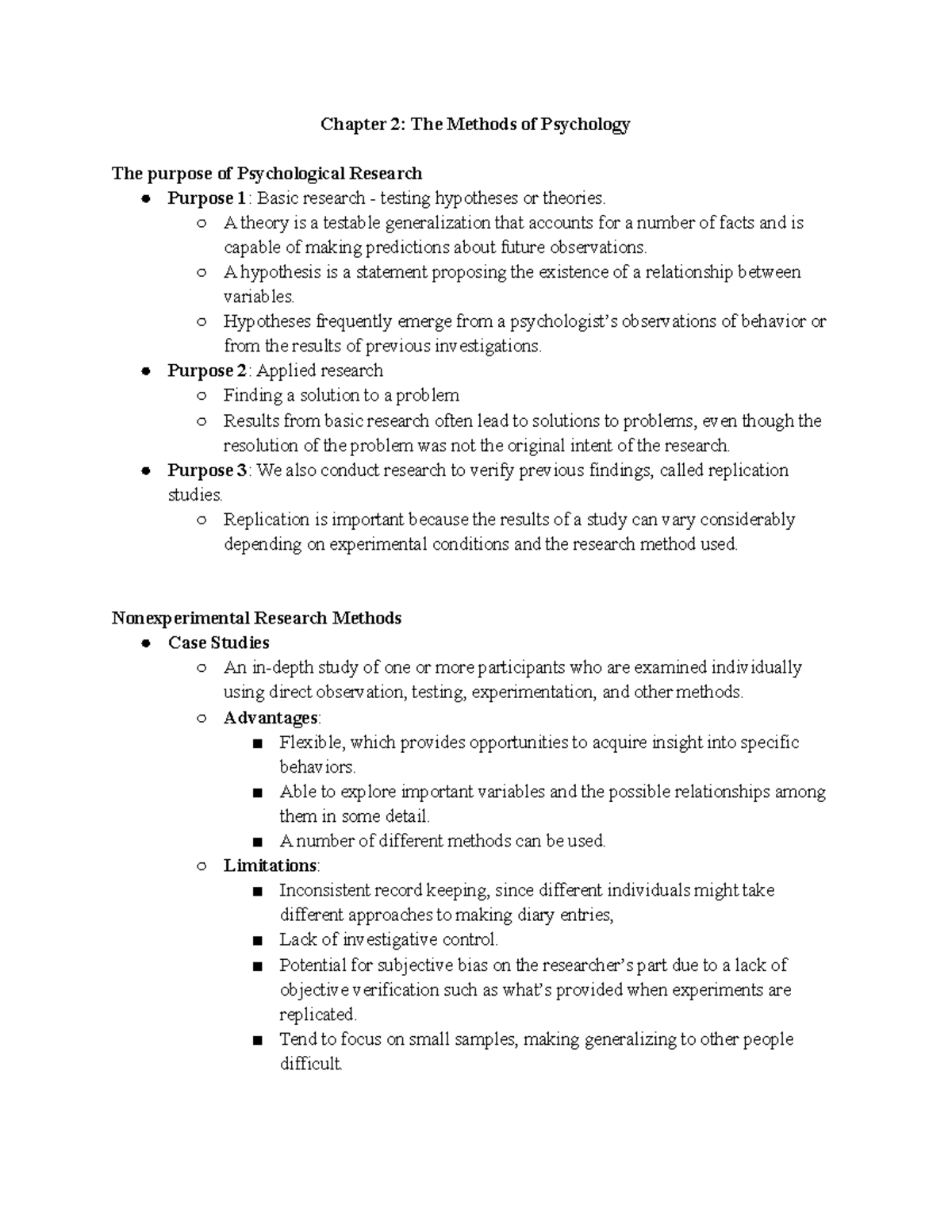 Psychology Chapter 2 Dr Jackson S Lecture Notes Chapter 2 The Psychology Chapter 2 Dr Jackson S Lecture Notes Chapter 2 The