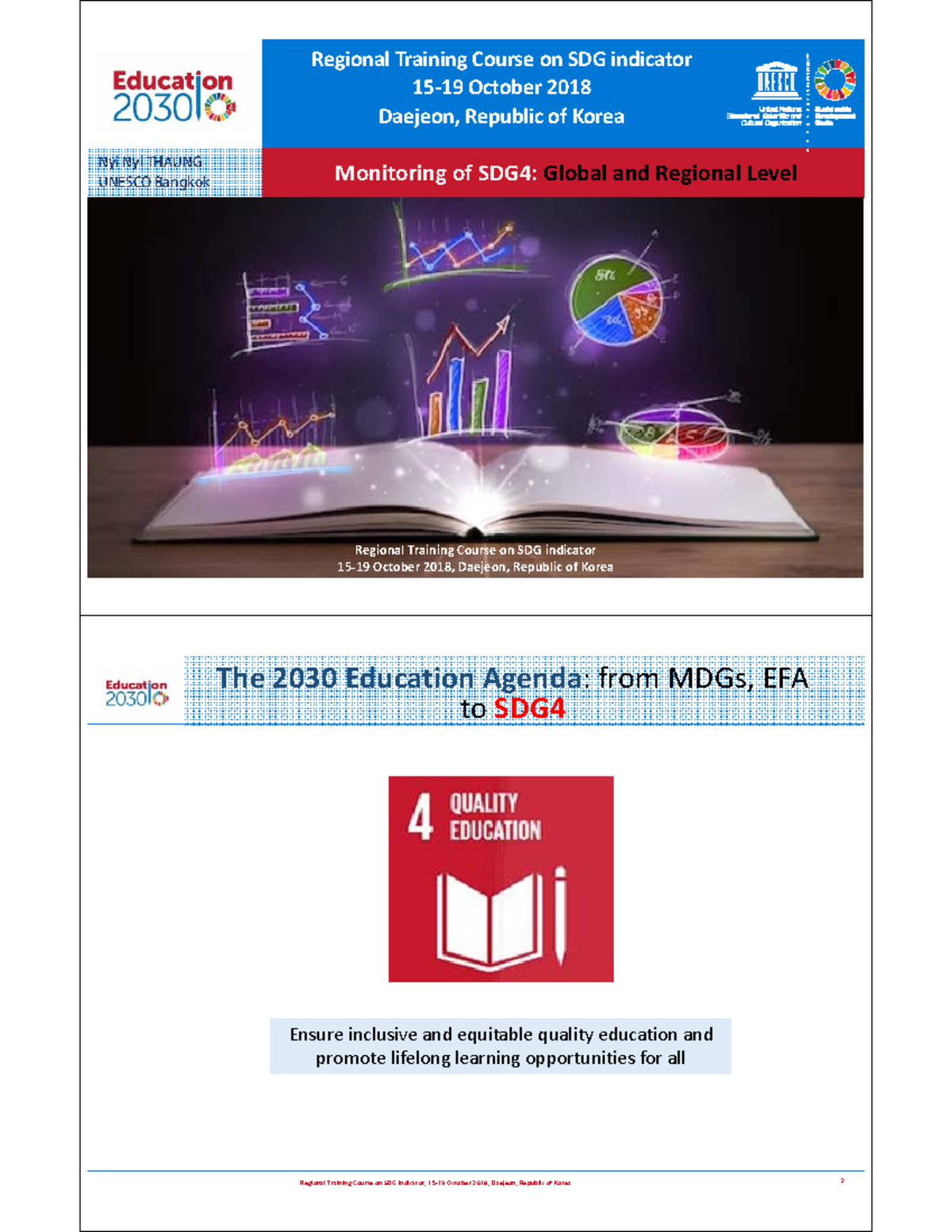 1 2 Monitoring of SDG4 Global and Regional Level - Regional Training ...