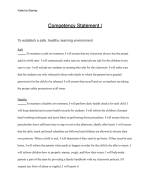 cda competency statements