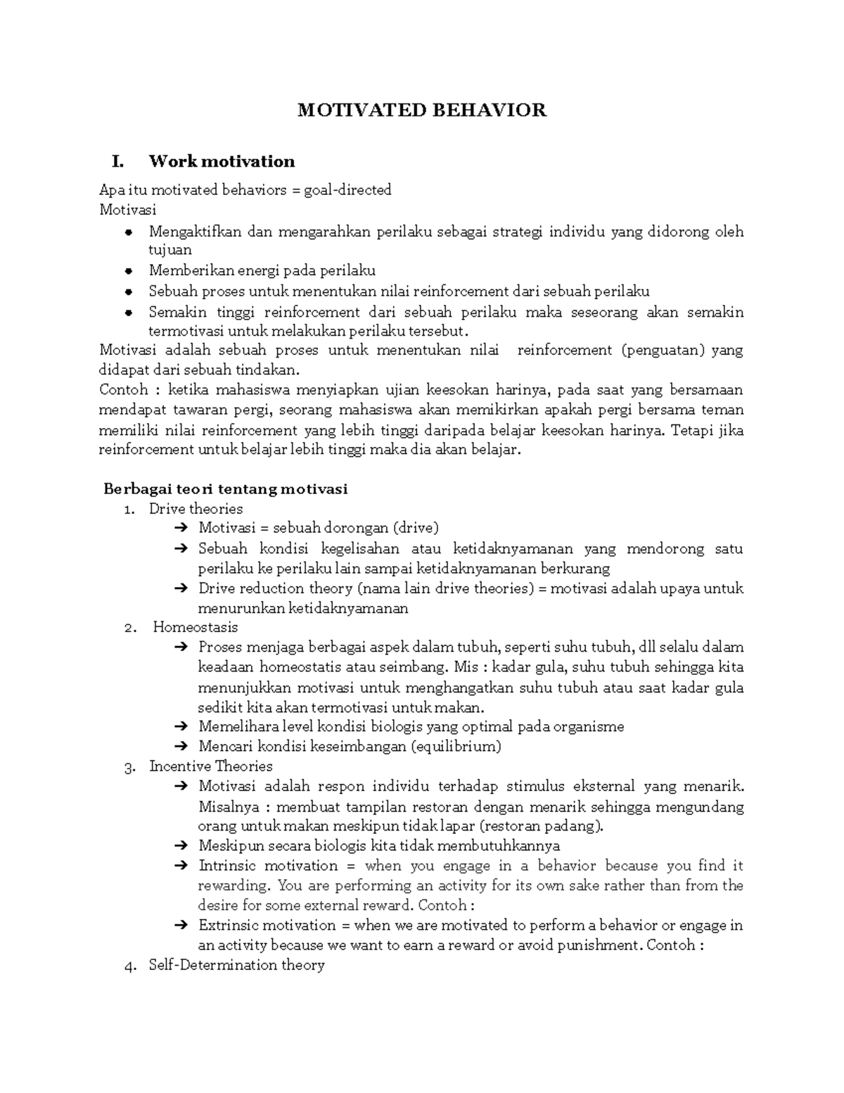 Chapter 11 Motivated Behavior - MOTIVATED BEHAVIOR I. Work motivation ...