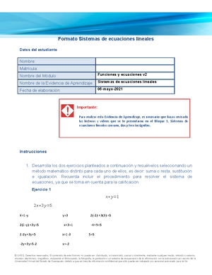 Reyna Teresa B3 EA3 Ecuaciones - Ecuaciones Cuadráticas Datos De ...