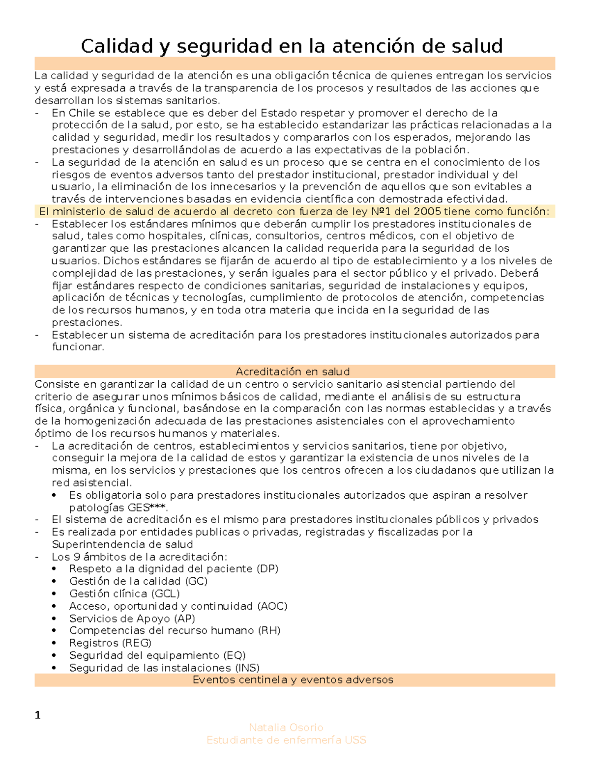 Calidad y seguridad en la atención de salud - Calidad y seguridad en la ...
