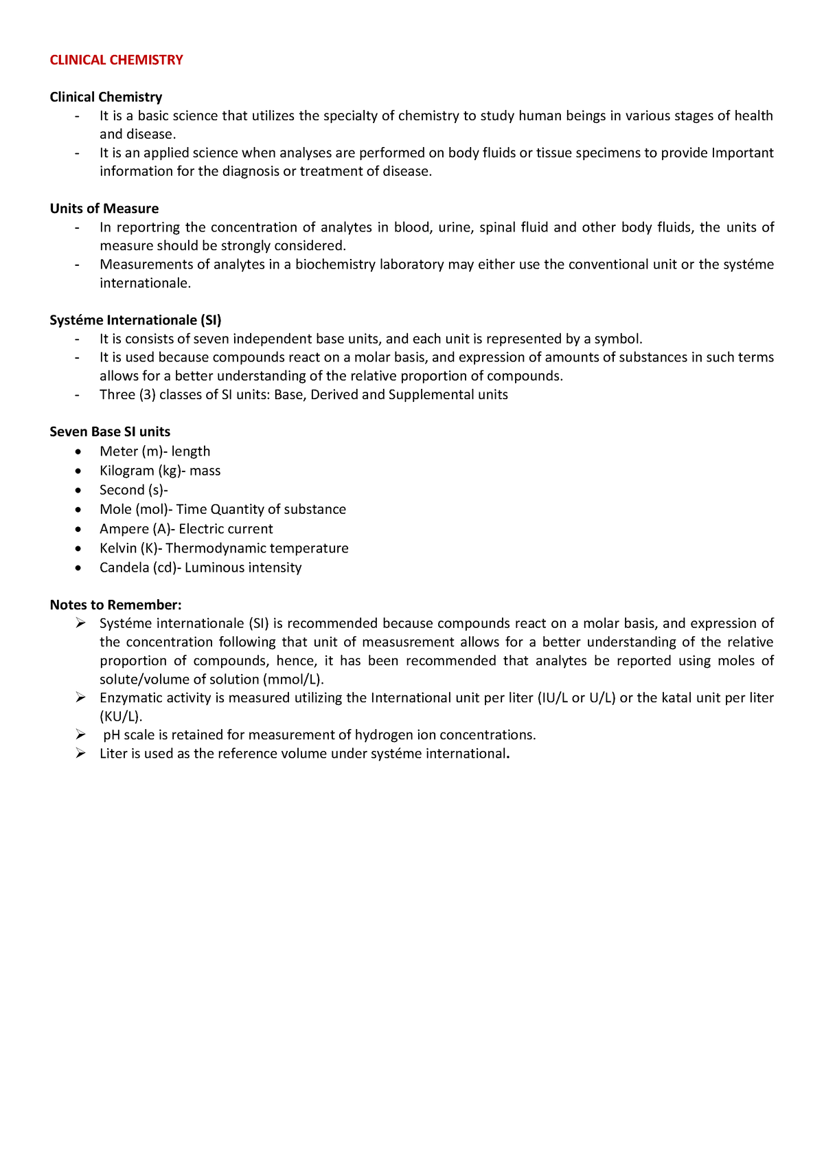 clinical chemistry case study quizlet