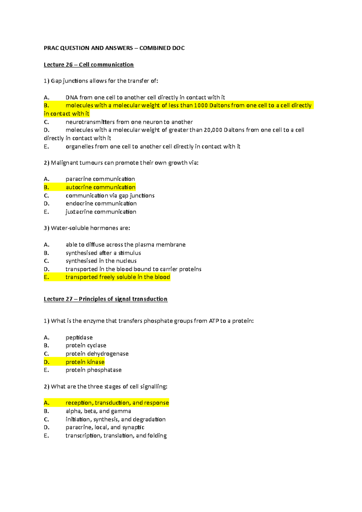 PRAC Question AND Answers – Combined DOC - PRAC QUESTION AND ANSWERS ...