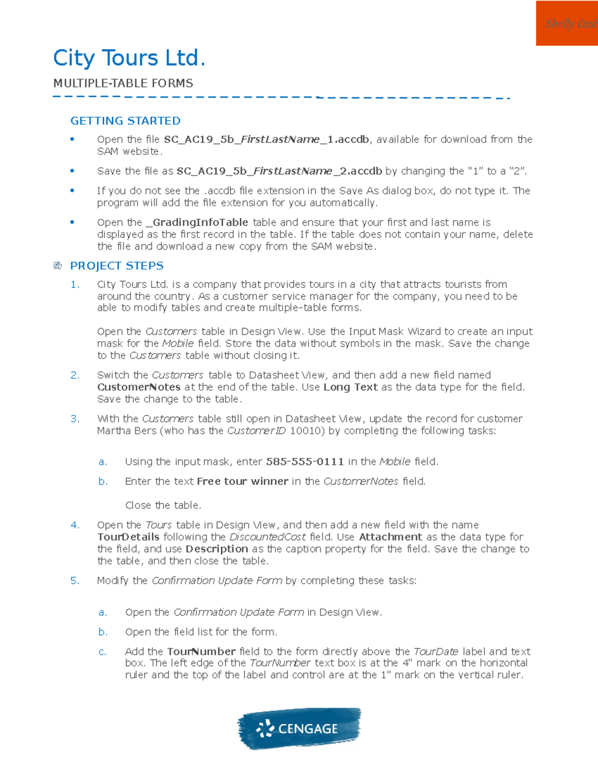Instructions SC AC19 5b - City Tours Ltd. MULTIPLE-TABLE FORMS GETTING ...