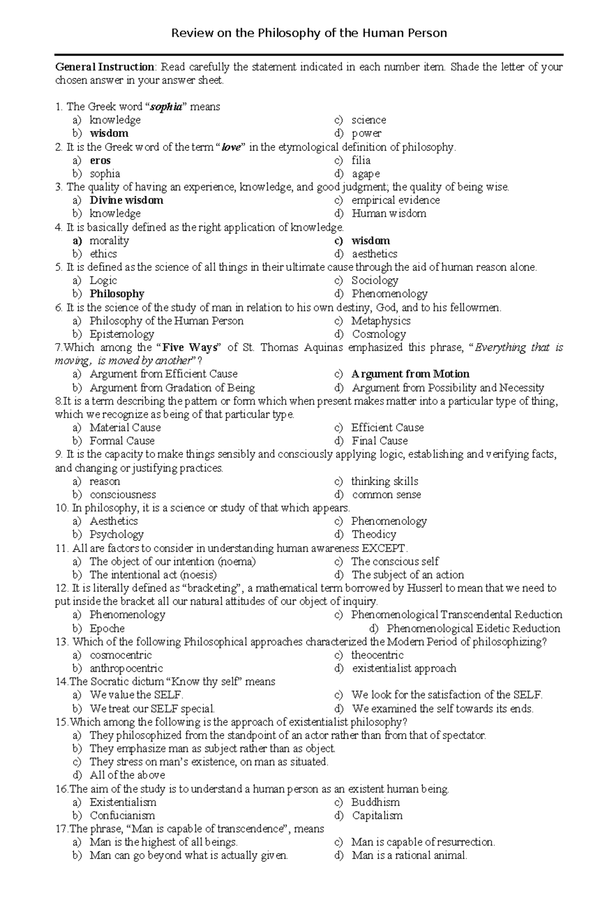 Philo Set 2 - it is material for improving learning - General ...