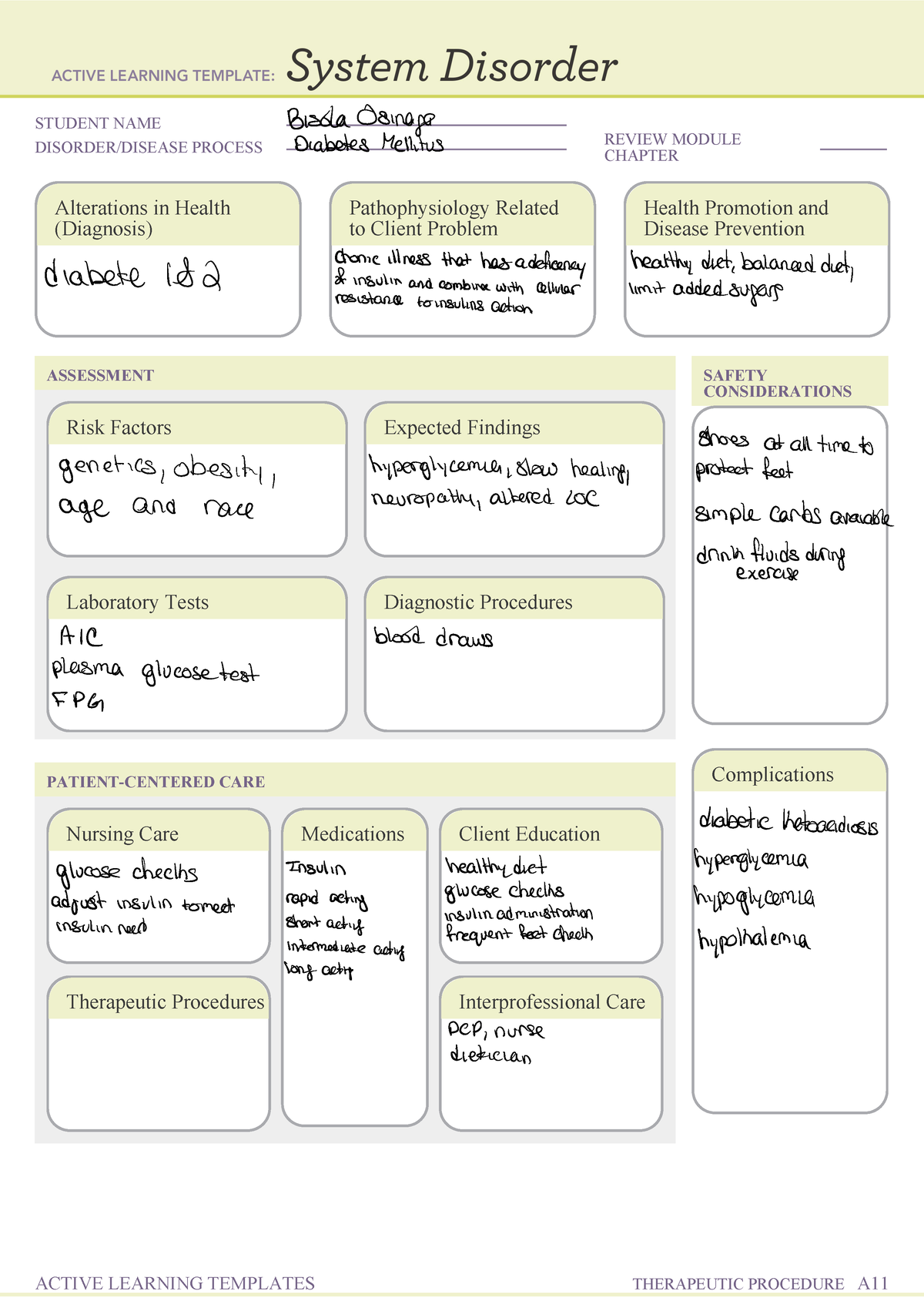 System Disorder maternity 7 - STUDENT NAME DISORDER/DISEASE PROCESS ...