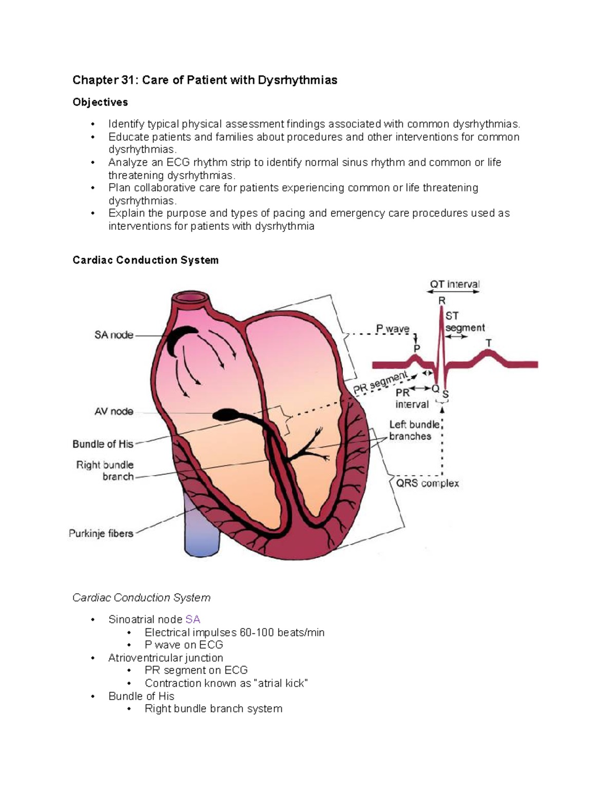 Chapter 31 - Class Notes - Chapter 31: Care of Patient with ...