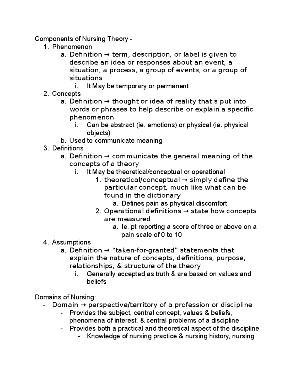 theoretical-foundations-of-nursing-components-of-nursing-theory-1