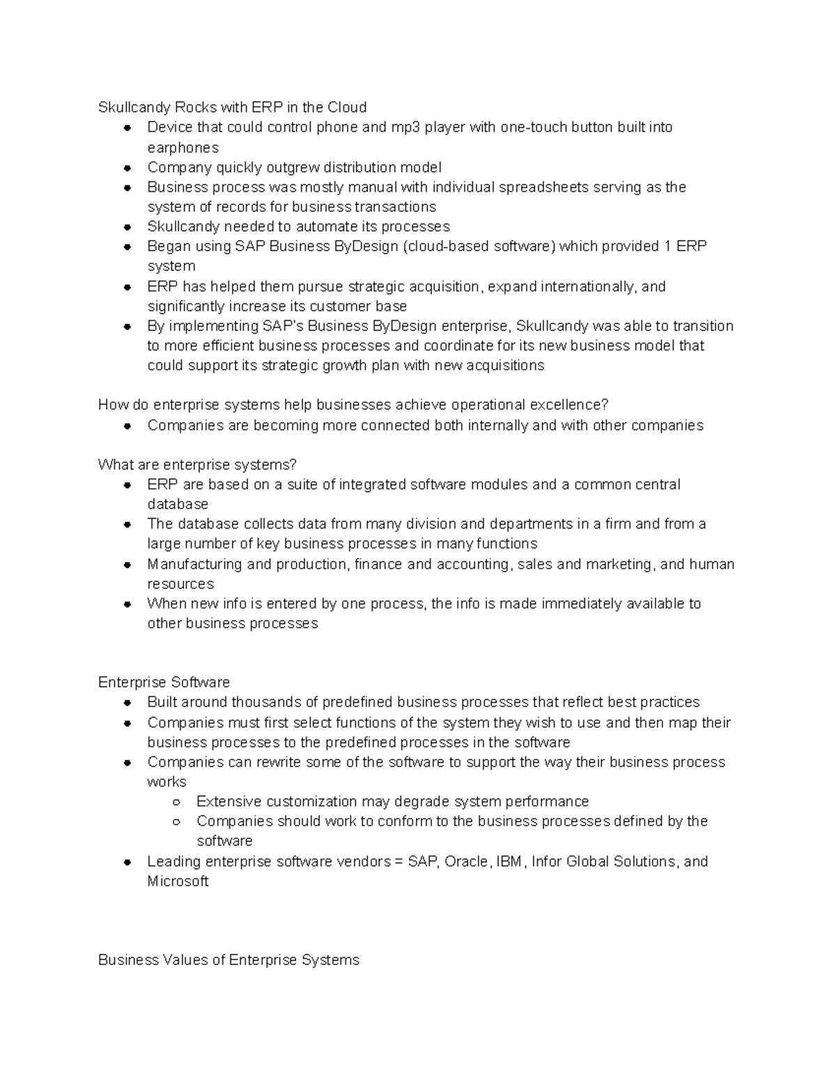 IS223 Lecture 4 Notes - QST IS 223 - BU - Studocu