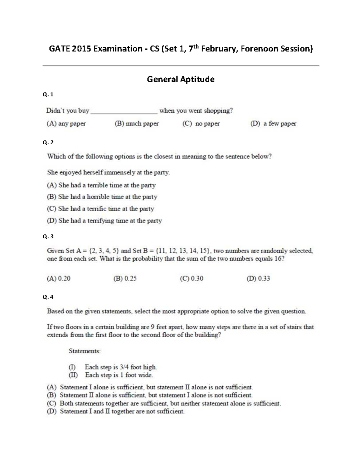 GATE2015-Set-1 - Notes - Differential Equations And Fourier Analysis ...