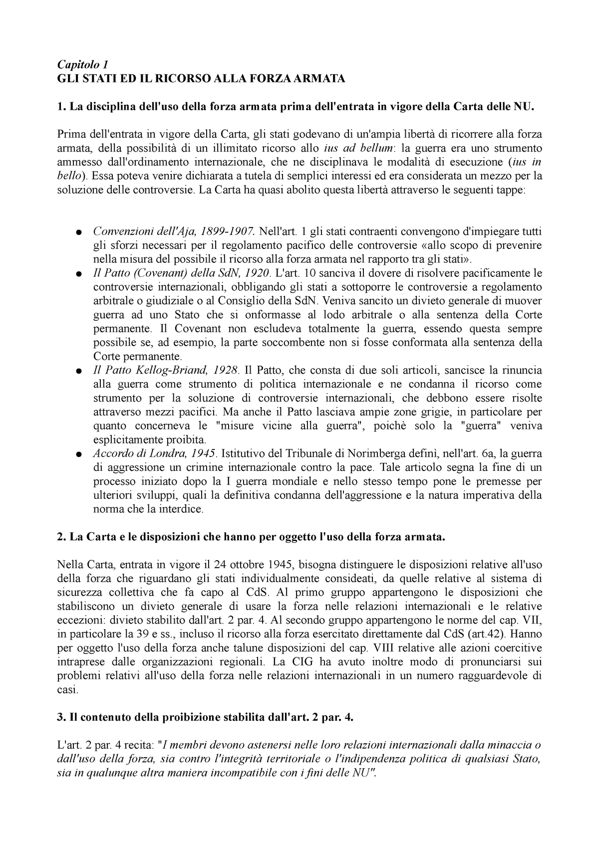 Riassunto Diritto Internazionale Dei Conflitti Armati Di N Ronzitti Diritto Internazionale