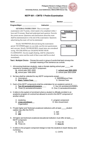 NSTP Module 1 - First Year Lessons In Tourism - NSTP Module 1 1935 ...