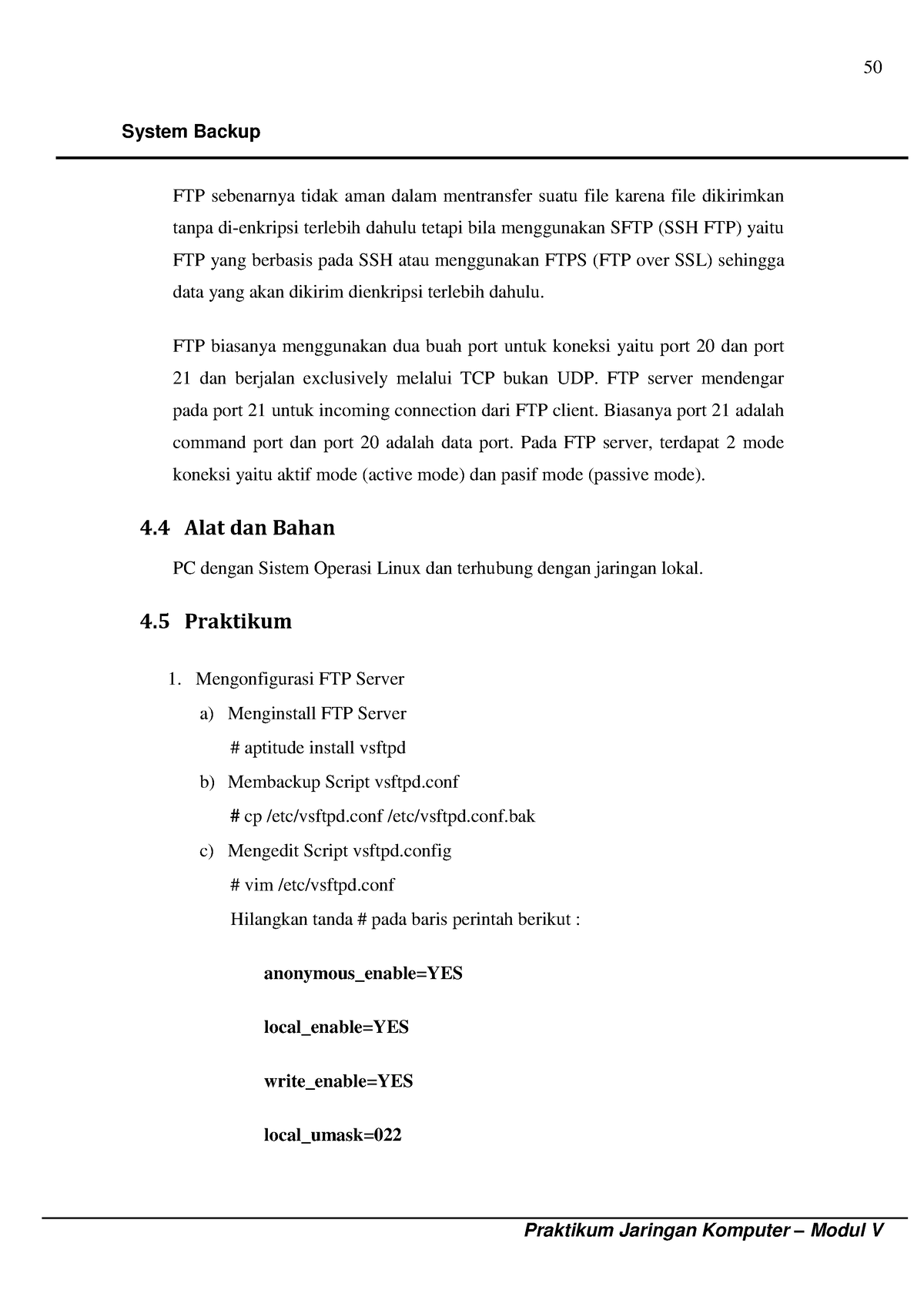 Jaringan Komputer-19 - 50 System Backup Praktikum Jaringan Komputer ...