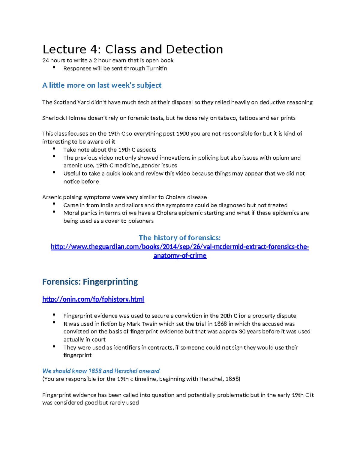 Lecture 4 - Lecture 4: Class and Detection 24 hours to write a 2 hour ...