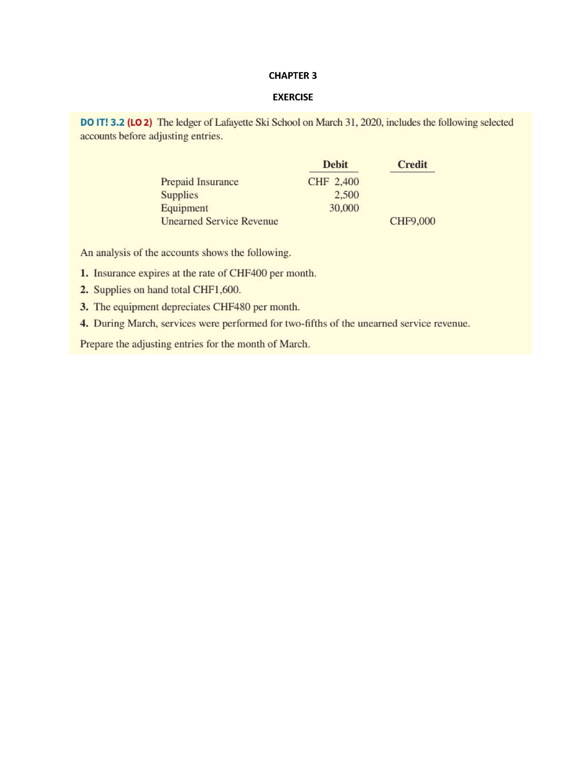 PA- Chapter 3-Exercise - Managerial Accounting - CHAPTER 3 EXERCISE ...