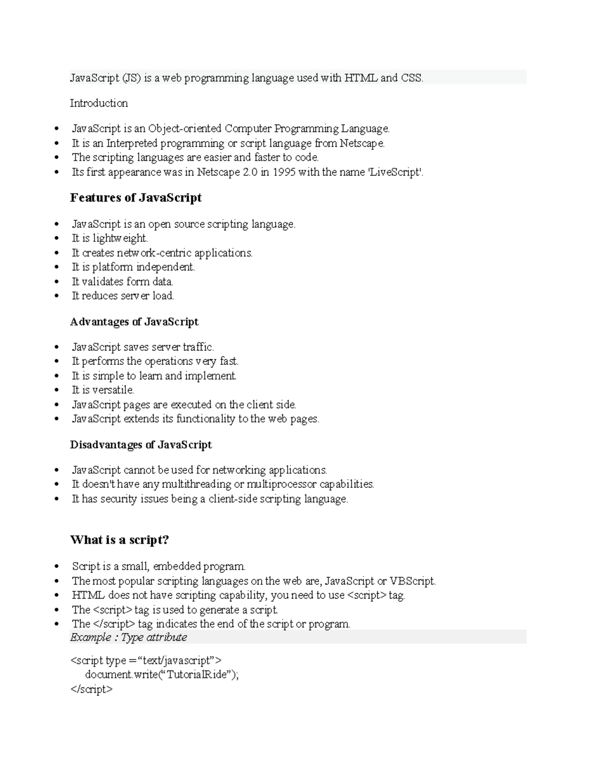 Java Script manual - JavaScript (JS) is a web programming language used ... image.