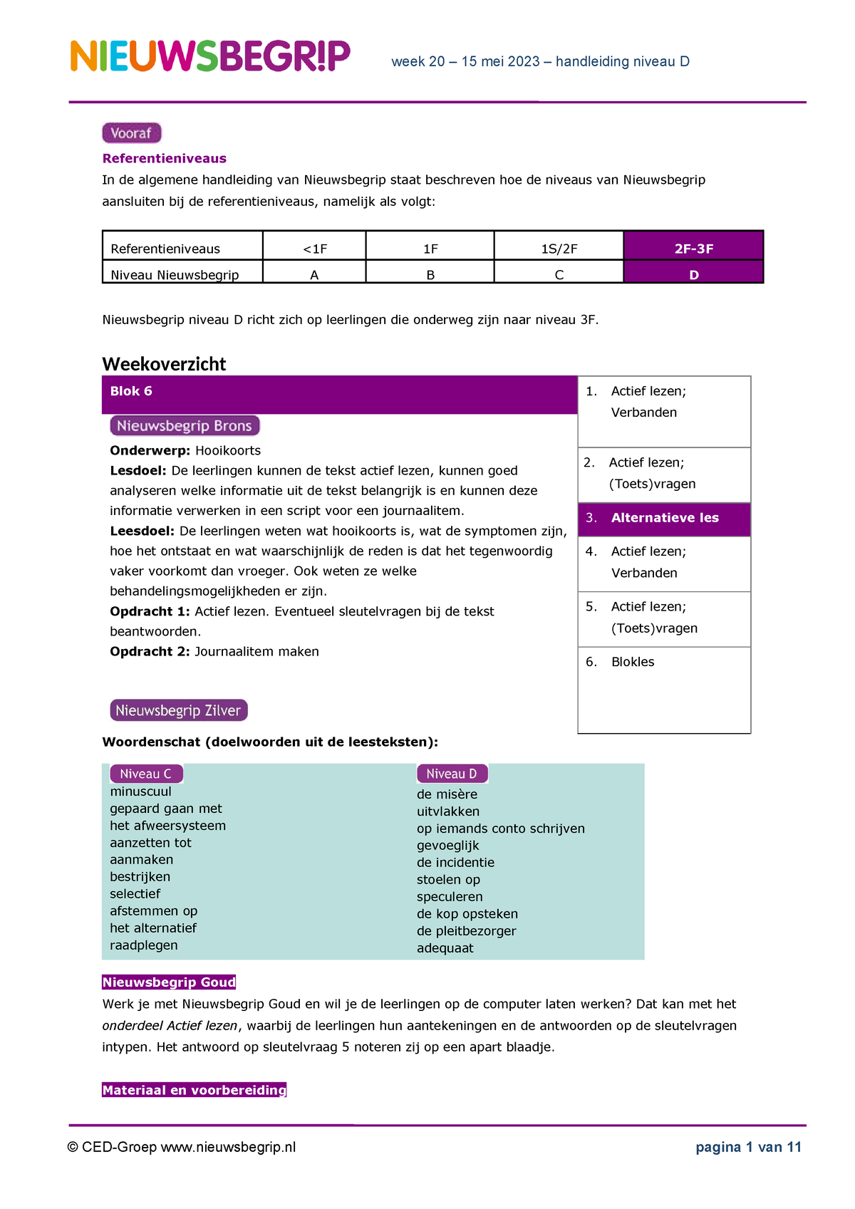 Nieuwsbegrip 2320 Handleiding + Antwoorden - © CED-Groep Nieuwsbegrip ...