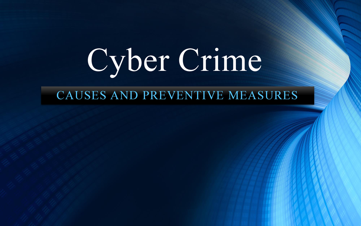 causes of cyber crime research paper