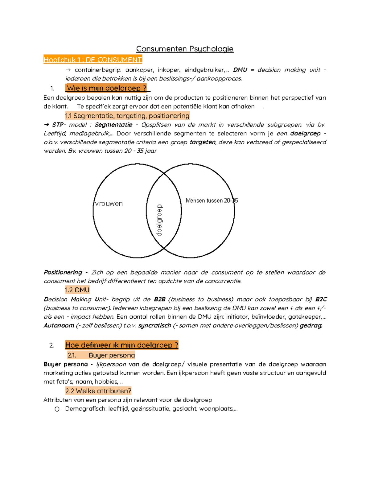 Samenvatting Consumentenpsychologie - Consumenten Psychologie Hoofdtuk ...