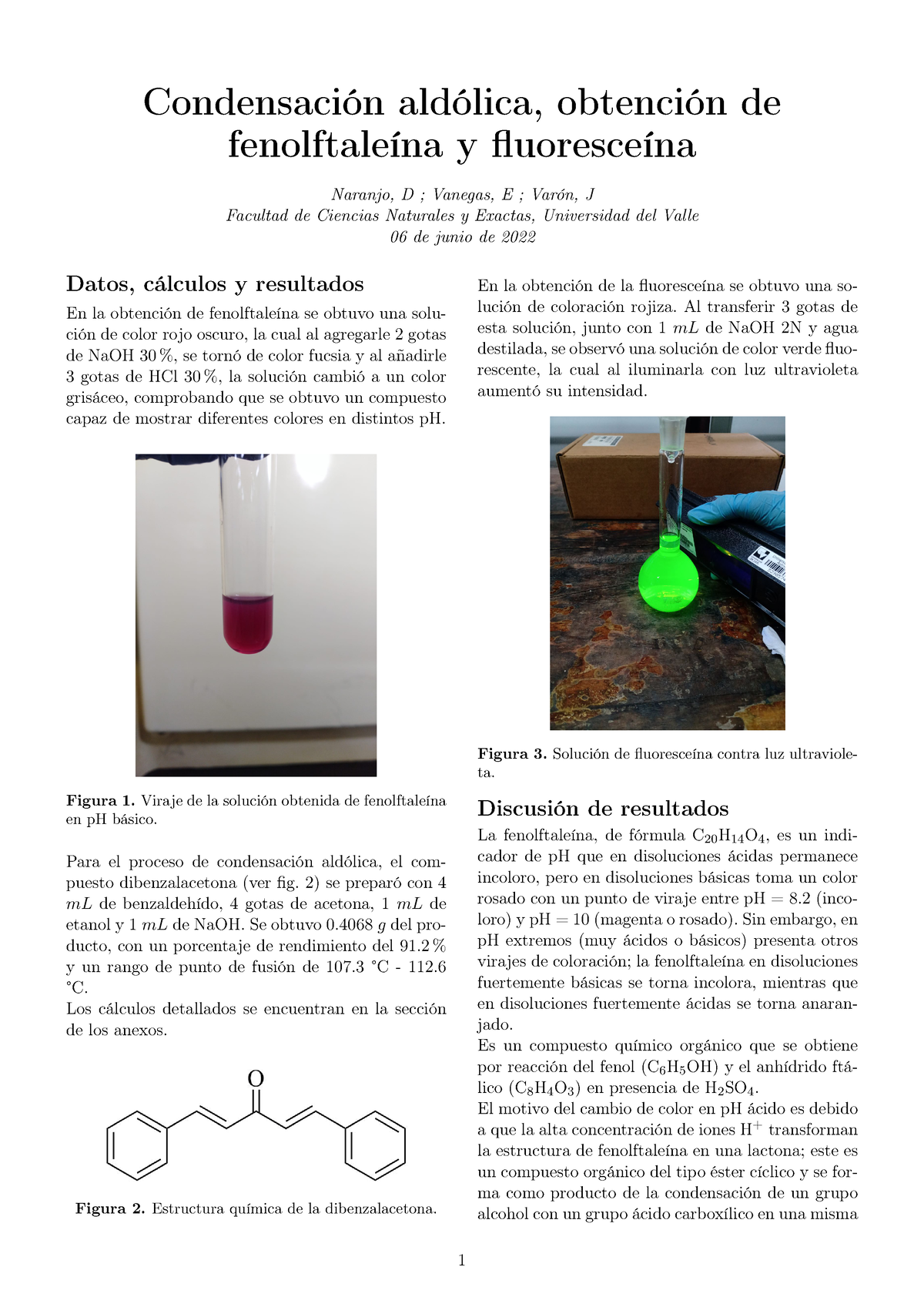 Condensación Aldólica, Obtención De Fenolftaleína Y Fluoresceína ...