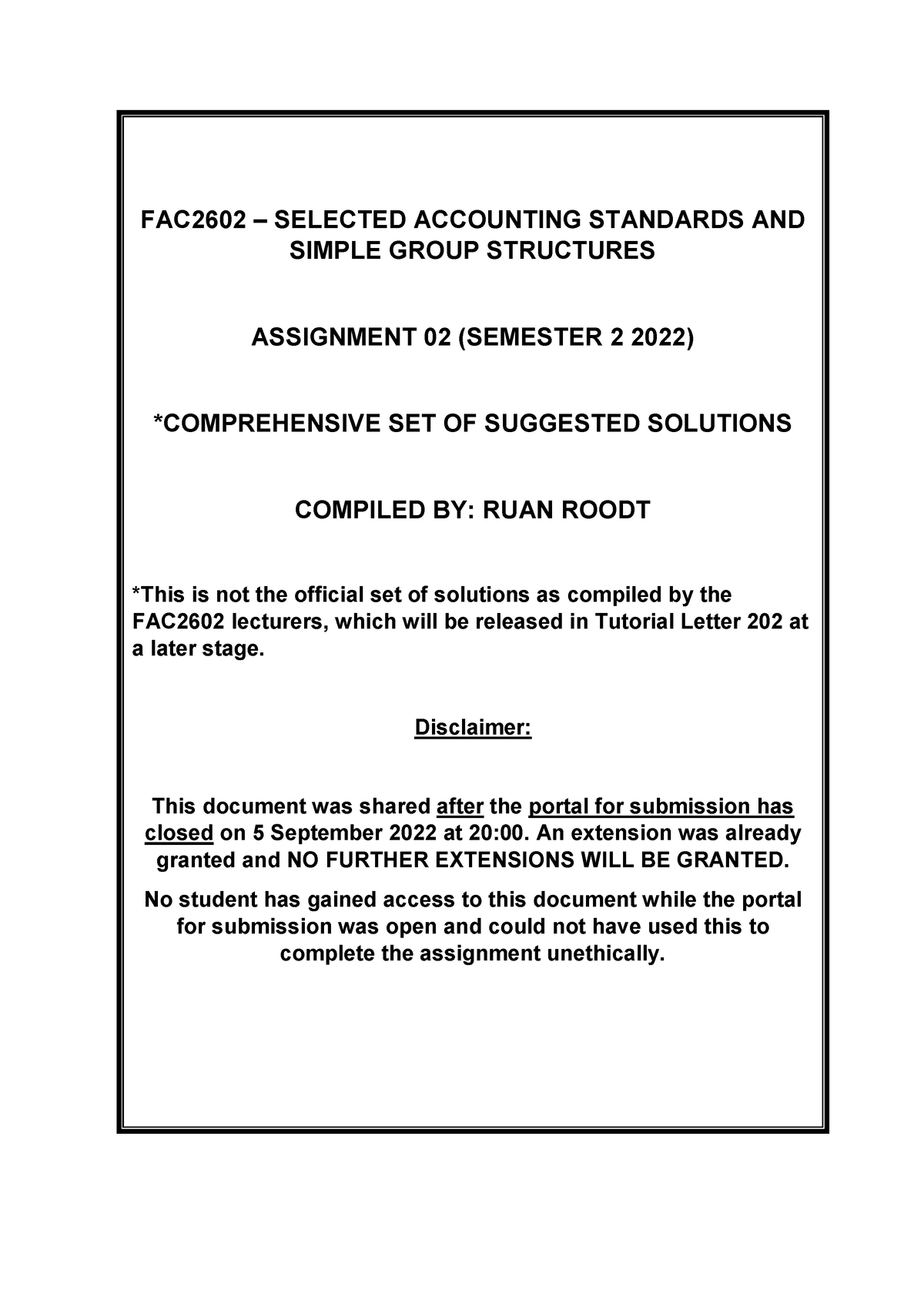 fac2602 assignment 2 answers