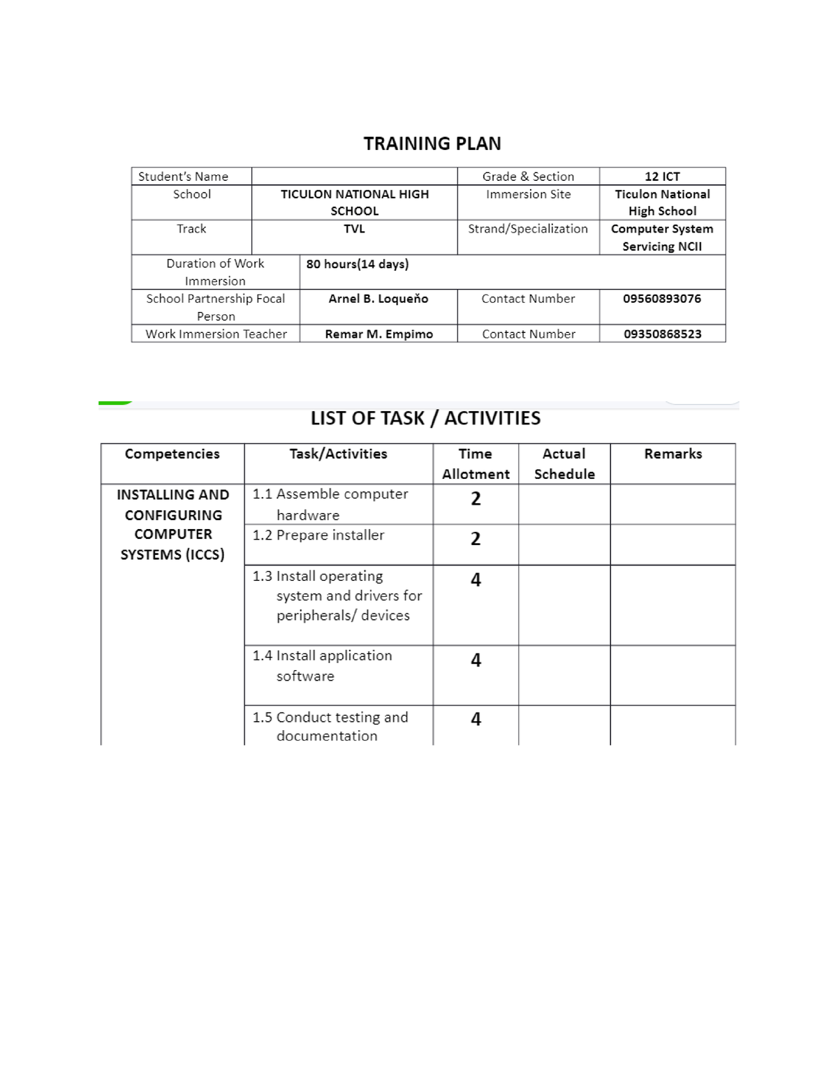 training-outline-work-immersion-accountancy-studocu