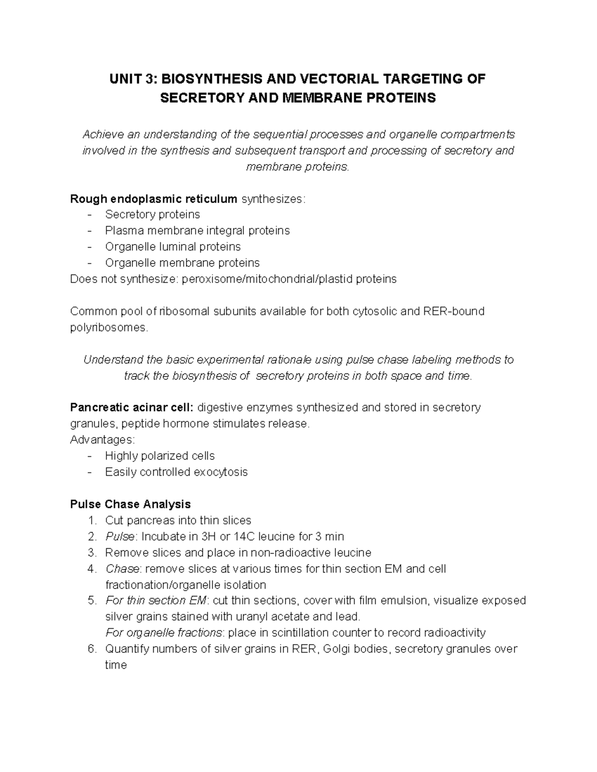 BIOL 102 Midterm 2 - Summary Principles Of Cell Biology - UNIT 3 ...